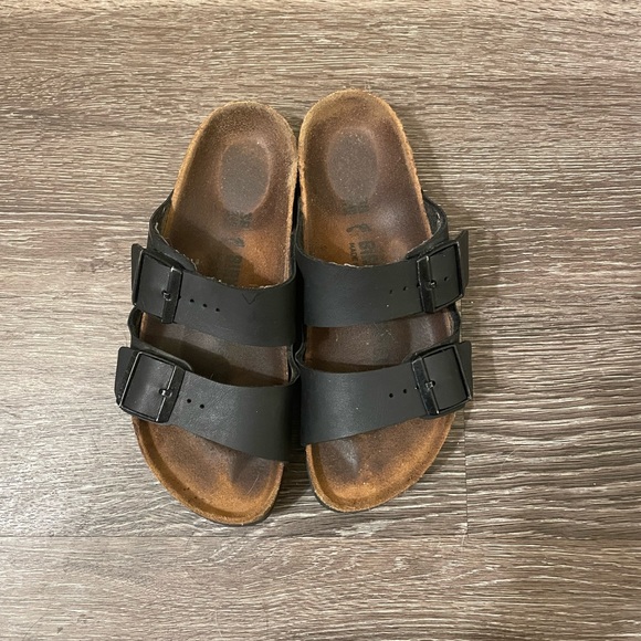 Birkenstock Shoes - Birkenstocks Black Two Strap